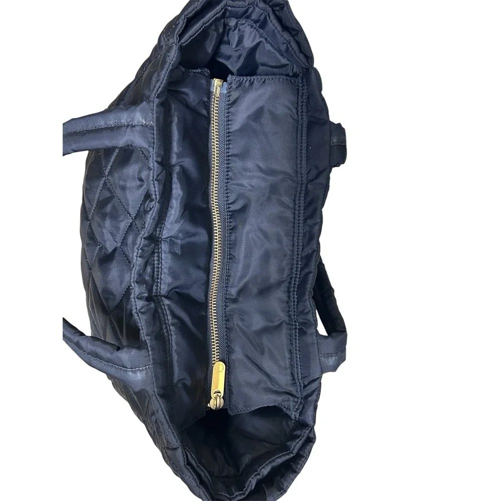 Marc Jacobs Quilted Nylon Baby Diaper Bag Black Gold Hardware $310 Retail READ